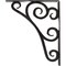 Ekena Millwork Tristan Wrought Iron Bracket, (Triple center brace), Antiqued Pewter 2"W x 12"D x 15"H BKTM02X12X15TTNAPW - alternate 3